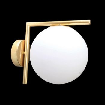K Light CA-KLW1626/SG Branch Glass Wall Light Satin Gold with Opal White Glass