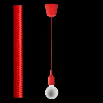 K Light DA-KLCH-777/RED Colour Pendant with 2.2m extra length cord excluding bulb Red