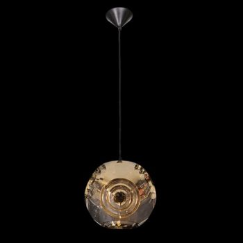K Light DL-KLCH-9198L/G Large Stainless Steel Mesh Rose Pendant Satin Gold
