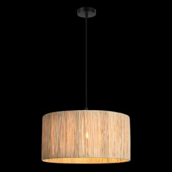 K Light E-KLCH-7141 230v 40W E27 Small Natural Raffia Pendant