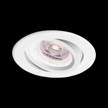 K Light ELC-57/WH-NEW, ELC-57/BL-NEW 230v 50W GU10 Die-Cast Aluminium Round Tilt Downlight (Multiple Colours/Finishes)