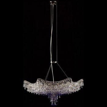 K Light FA-55060/65 230v 40W 6xG9 Double Basket Crystal Chandelier Chrome