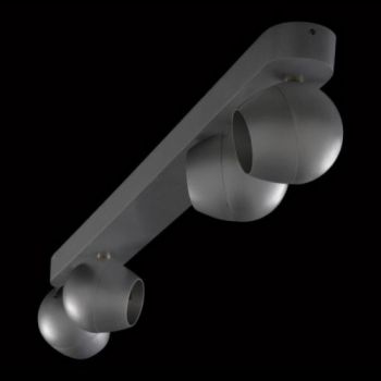 K Light FL-5781-B/4 Four Adjustable Bubble Spot Lights on Bar Brushed Aluminium