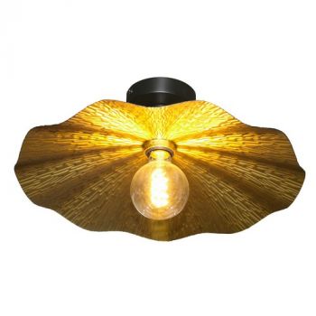 K Light G-KLC-501 230v 40W E27 Golden Flower 39cm Ceiling Fitting Gold and Black