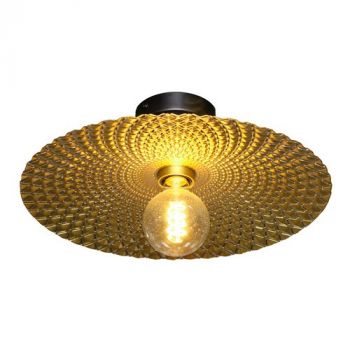 K Light G-KLC-502 230v 40W E27 Golden Shell 30cm Ceiling Fitting Gold and Black