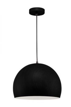 K Light G-KLCH-82001/BL 230v 40W E27 Dome Metal Pendant Black