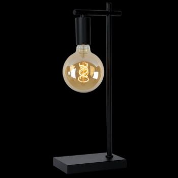 K Light G-KLT-8107 230v 40W E27 Slick Table Lamp Black