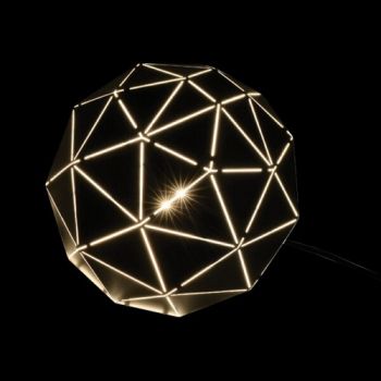 K Light G-KLT-820T/BL, G-KLT-820T/WH 230v 40W E27 Laser Cut Table Lamp (Multiple Colours/Finishes)