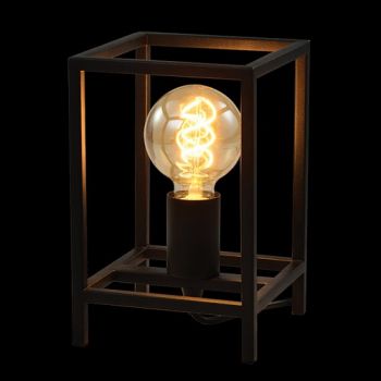 K Light G-KLT-84/BL 230c 40W E27 Cube Table Lamp Black