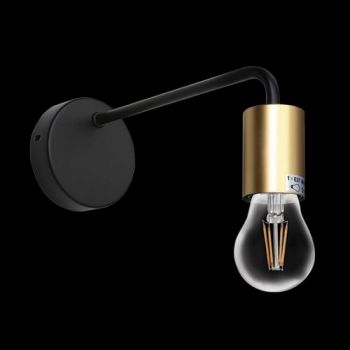 K Light G-KLW-8106 230v 40W E27 Constellation Wall and Reading Light Black and Satin Gold