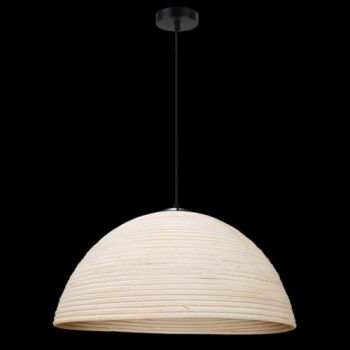 K Light GO-KLCH-362L/WD 230v 40W E27 Large Rattan Tube Pendant