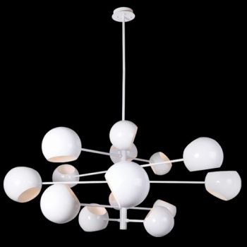 K Light WYN-KLCH396-14/W 14 Light Art Decor Metal Ball Pendant White