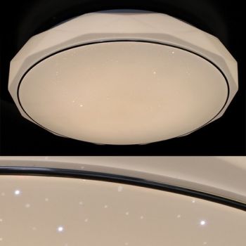K Light H-KLC-LED-9/40 LED 24W 40cm White Acrylic with a Sparkle Ceiling Fitting Dimmable