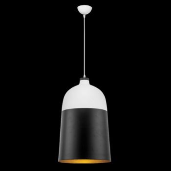 K Light WYN-KLCH-1429WH/B Large Two-Tone Metal Pendant White and Black