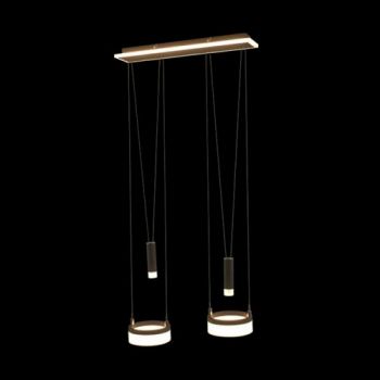 K Light J-K-LED-2530/2 230V 21W LED Twin Pulley Pendant Black