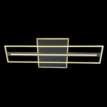 K Light J-KLC-LED-1539 230V 36W LED Woodline Double Twin Linear Ceiling Fitting Black