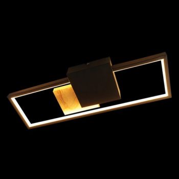 K Light J-KLC-LED-896 230V 18W LED Rectangular Yin&Yang Ceiling Fitting Black