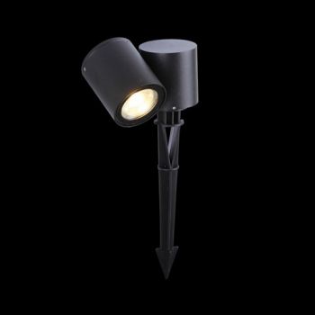 K Light JB-KLG-900/1 230v 35W GU10 Single Adjustable Spike Matt Black with Clear Glass