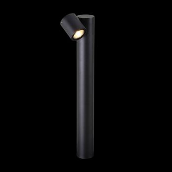 K Light JB-KLG-905/1 230v 35W GU10 Single Adjustable Bollard Matt Black with Clear Glass