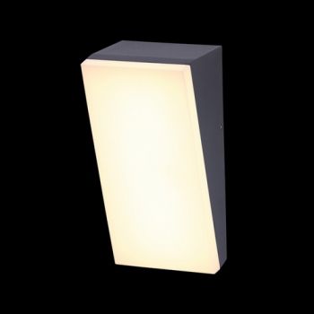 K Light JB-LED-701/BL 230v 12W LED SMD Vertical Bulkhead Matt Black with Opal White PC Cover
