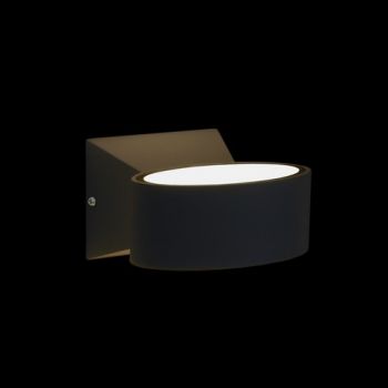 K Light JB-LED-792/BL, JB-LED-792/WH 230v 6W LED COB Oval Wall Light with Clear Glass (Multiple Colours/Finishes)
