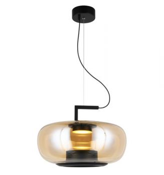 K Light K-LED-023/AB, K-LED-023/GR 230v 9W LED Magnum 3 Glass Pendant (Multiple Colours/Finishes)