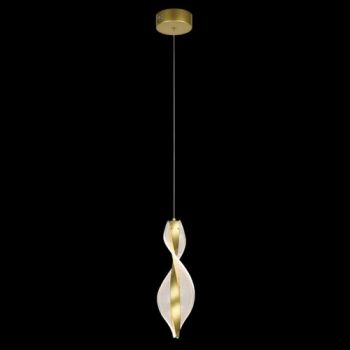 K Light K-LED-2425 230V 8W LED Dragonfly Acrylic Pendant Satin Gold with clear glitter Acrylic