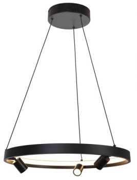 K Light K-LED-400/48BL, K-LED-400/48NS 230v 21W LED 48cm Crown+3 Spot 3W LED Pendant (Multiple Colours/Finishes)