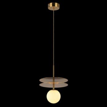 K Light K-LED-55/2 230v 7W LED Double Golden Disc Pendant Gold