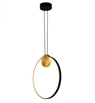 K Light K-LED-710/40 230v 20W LED Medium Ring Pendant Black and Gold