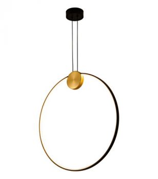 K Light K-LED-710/60 230v 30W LED Large Ring Pendant Black and Gold