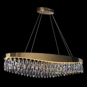 K Light K-LED-89099 230v 30W Imperial Oval Crystal and Gold LED Chandelier