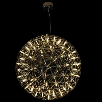K Light K-LED-9027L/NW, K-LED-9027L/WW 48.6W LED Deathstar Stainless Steel Pendant Large Silver (Multiple Colours/Finishes)