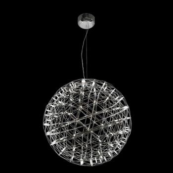 K Light K-LED-9027M/NW, K-LED-9027M/WW LED Deathstar Stainless Steel Pendant Medium Silver (Multiple Colours/Finishes)