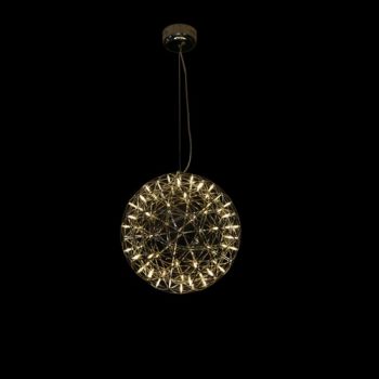 K Light K-LED-9027S/NW, K-LED-9027S/WW 12.6W LED Deathstar Stainless Steel Pendant Small Silver Cool White (Multiple Colours/Finishes)