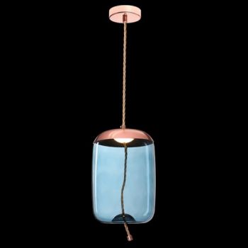 K Light K-LED-9966B/BU, K-LED-9966B/SM 5W LED Bee Hive Glass and Rope Pendant (Multiple Colours/Finishes)