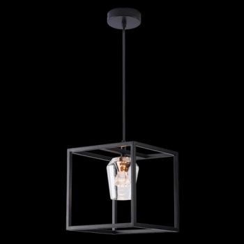 K Light K-LED-CC3-1 230v 3W LED Golden Crown Pendant Black with Clear Glass and Gold