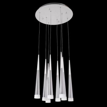 K Light K-LED2032-8/BA, K-LED2032-8/CF, K-LED2032-8/SG 40W LED Round 8 Light Cone Cluster (Multiple Colours/Finishes)