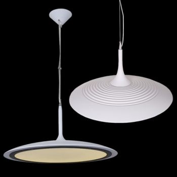 K Light WYN-K-LED3578L/WH Large LED UFO Pendant White