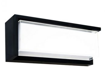K Light KLB-LED-161 230v 25W LED SMD Coastal Horizontal Outdoor Wall Light Black