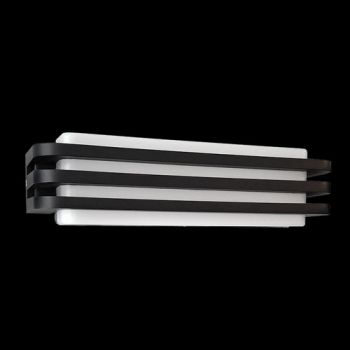 K Light KLB-LED-600 230V 18W LED Lined Bulkhead IP54 Black