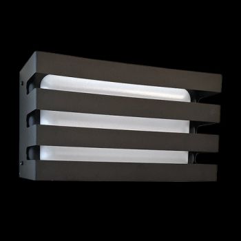 K Light KLB-LED-610 230V 18W LED Caged Bulkhead IP54 Black