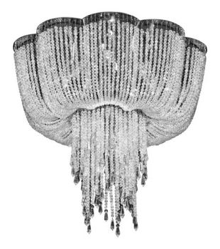 K Light Chandelier KLC-6007/11 230v 40W E14 Cascading Crystal Ceiling Fitting