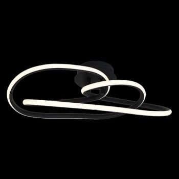 K Light KLC-LED-4827/BL 230V 60W LED Vortex Ceiling Fitting Black