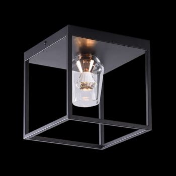 K Light KLC-LED-CC3 230c 3W LED Golden Crown Ceiling Fitting Black with Clear Glass and Gold