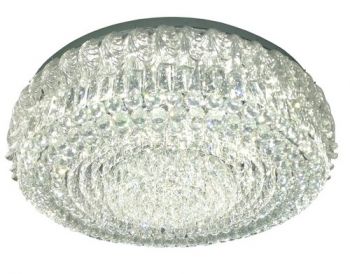K Light KLC-LED465/100N, KLC-LED465/100W 98W LED X-Large Luxury Crystal Round K9 Crystals Ceiling Fitting Chrome 4000K (Multiple Colours/Finishes)