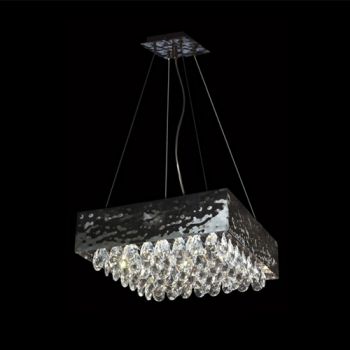 K Light KLCH-450/40-WH G9 Magma Crystals Pendant with Clear Italian Crystals