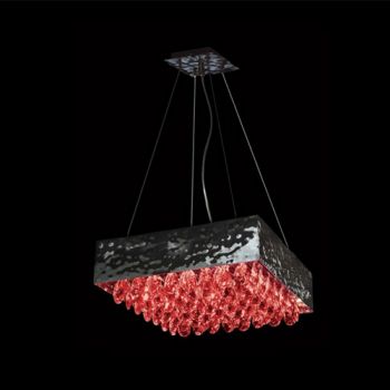 K Light KLCH-450/60-RED, KLCH-450/60-WH 40W 6xG9 Large Magma Pendant Italian Crystals (Multiple Colours/Finishes)
