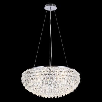 K Light KLCH-6000/12 230v 40W E14 Large Legacy Crystal Chandelier Chrome