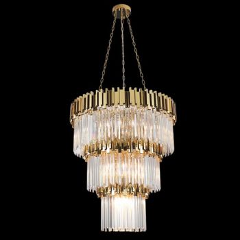 K Light KLCH-6002/27 230v 40W E14 Supreme Large Crystal Chandelier Gold